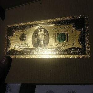 24k plated $2 bill